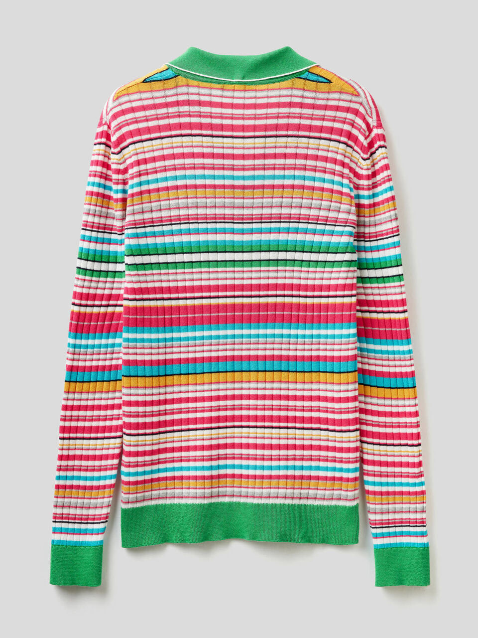 Multicolor polo in 100% cotton tricot image number 2