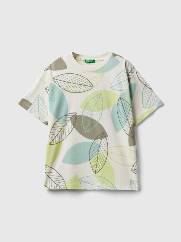 T-shirt with foliage print Junior Boy