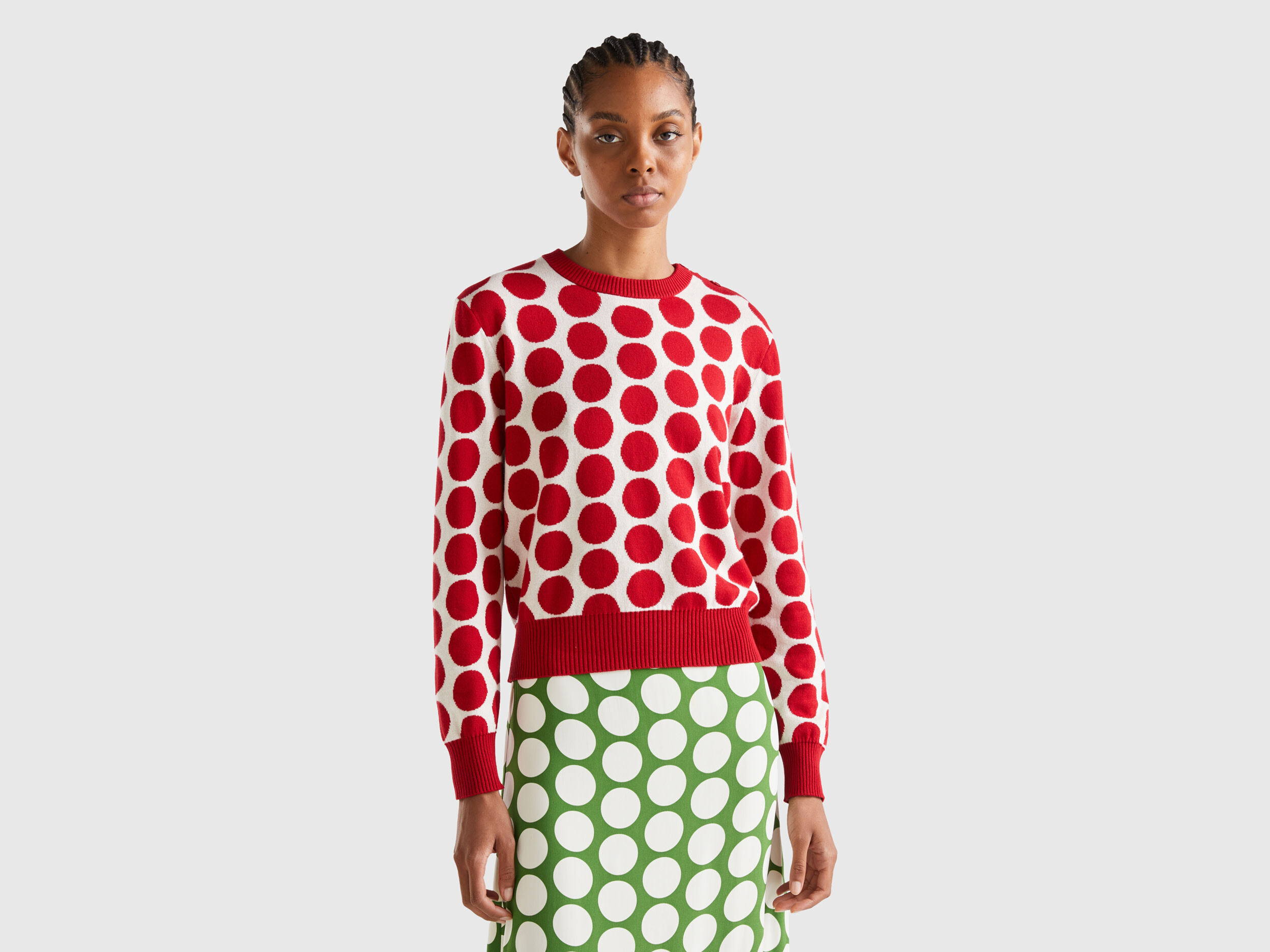 Polka dot outlet skirt jumper