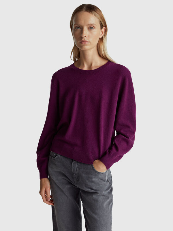 Relaxed fit pure Merino wool sweater Women