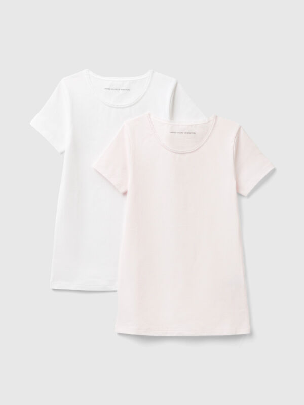 Two t-shirts in stretch cotton Junior Girl