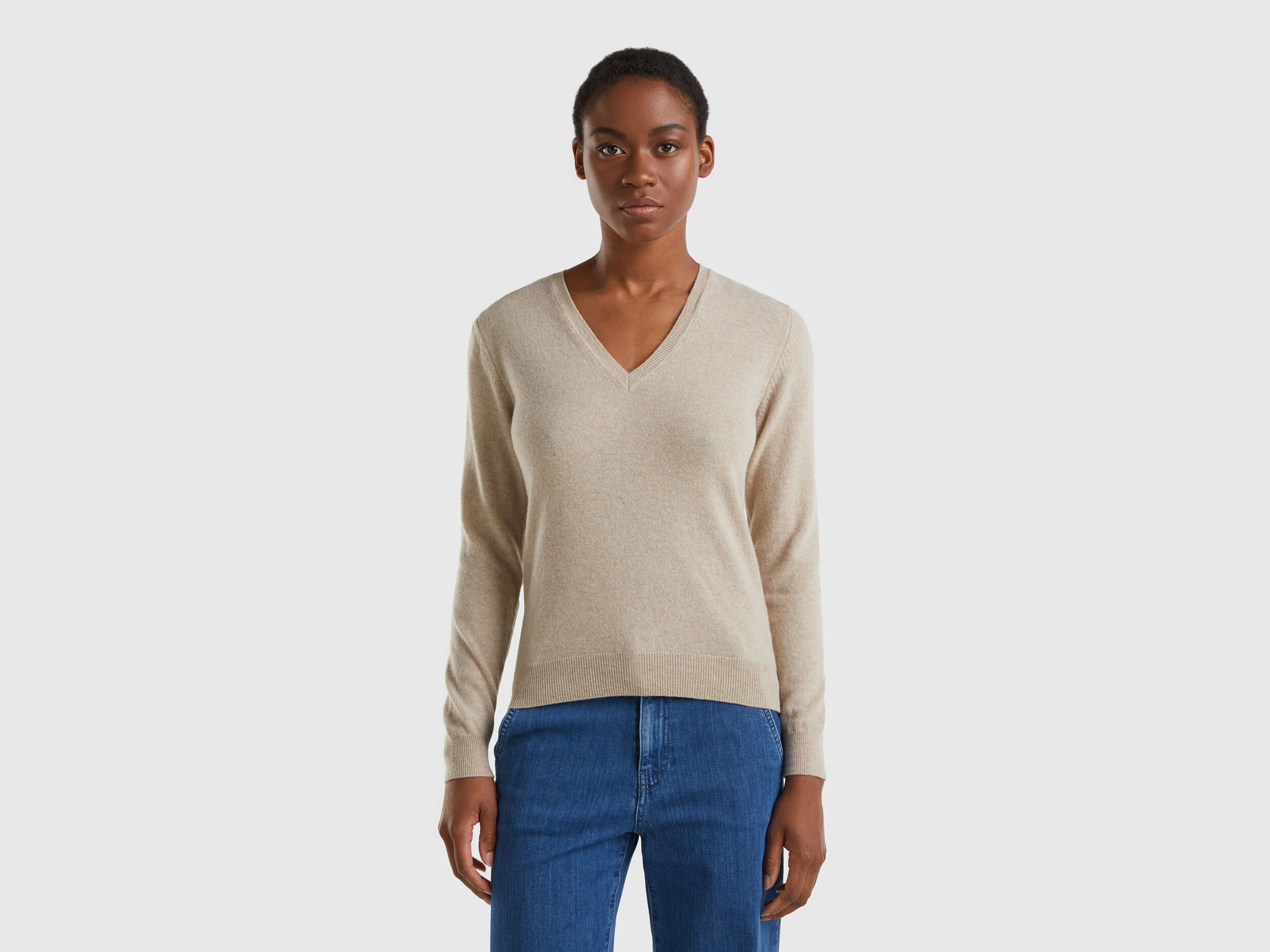 Long v neck sales sweater