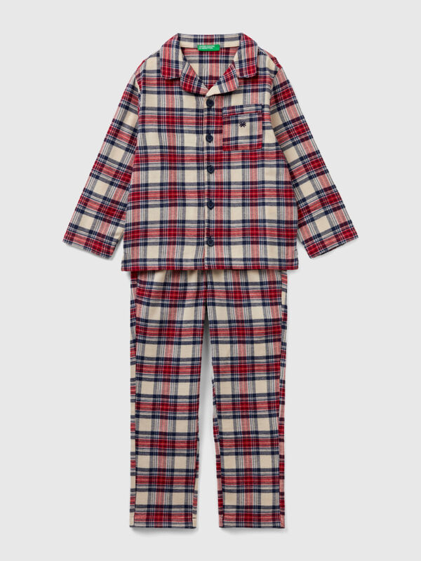 Flannel tartan pyjamas Junior Boy