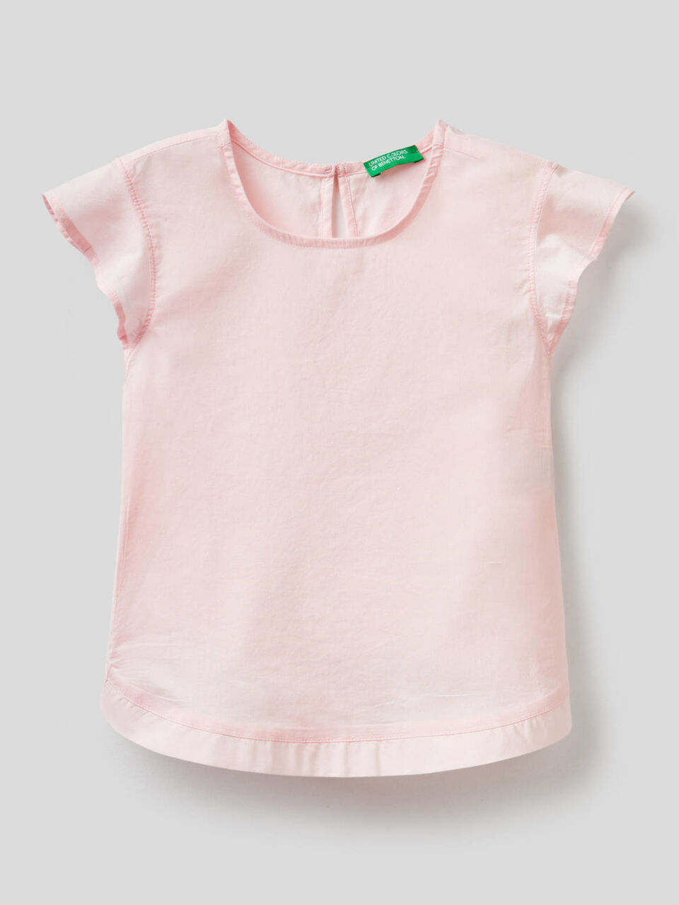 Cotton blouse with ruffle sleeves image number 1