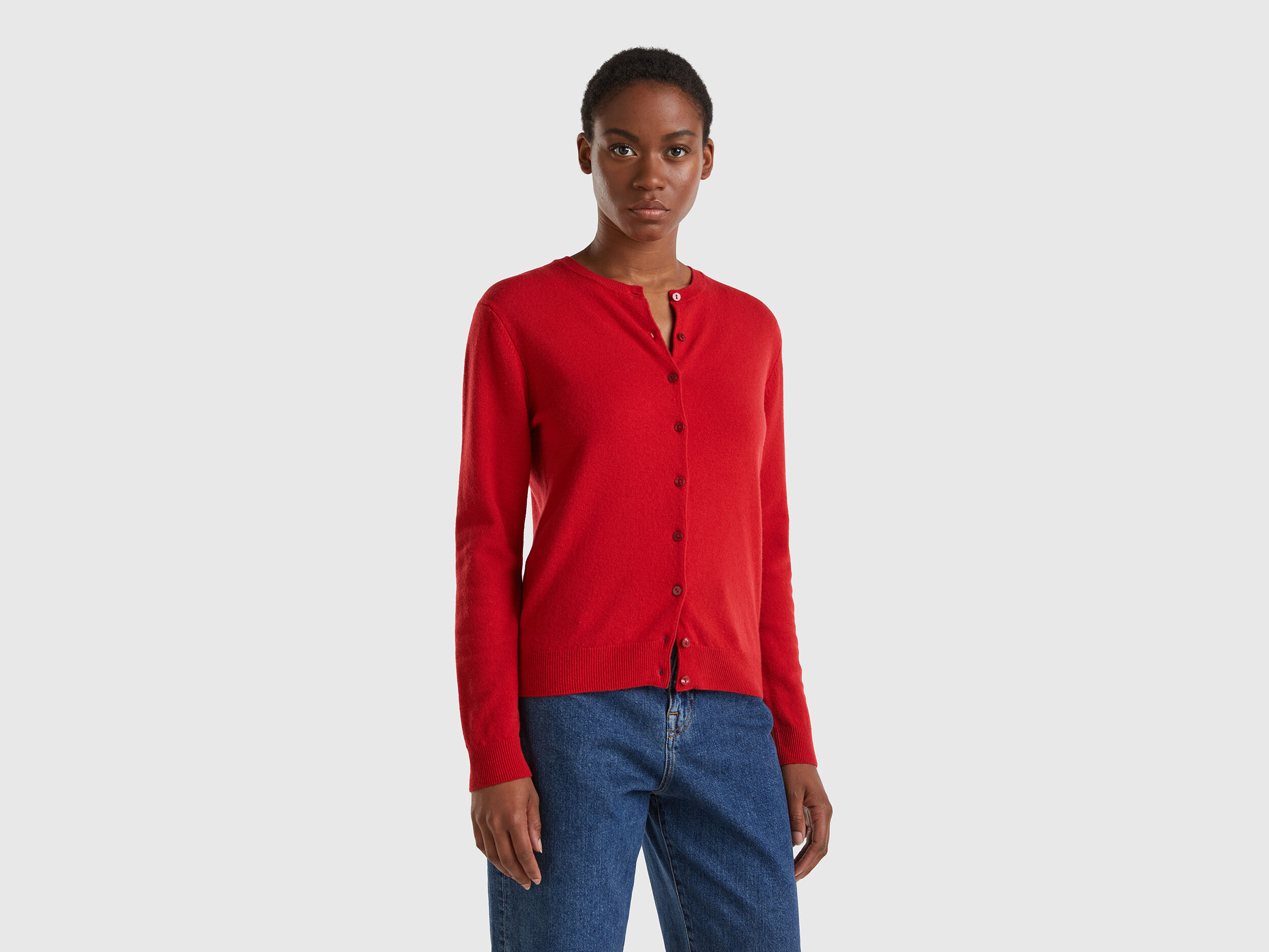Merinos r outlet neck cardigan