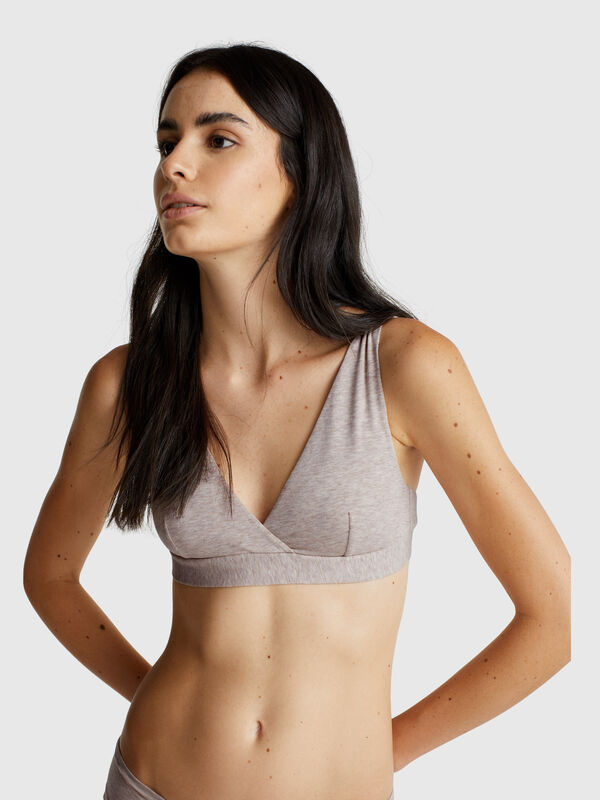 Triangle bra in stretch cotton Women