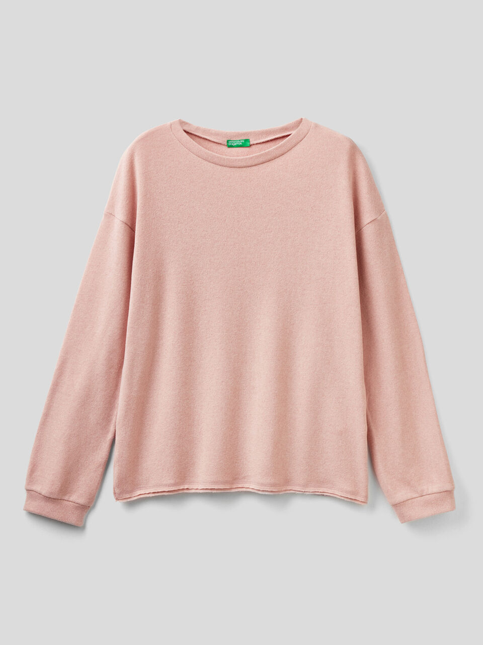 Solid colored crew neck sweater image number 1