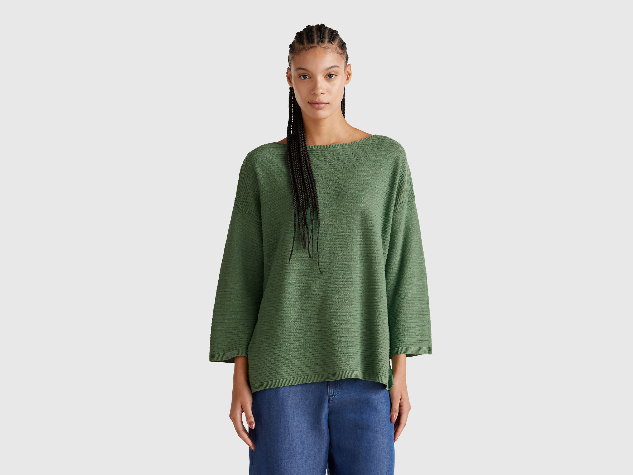BOAT-NECK SWEAT.L/S Women image number 0