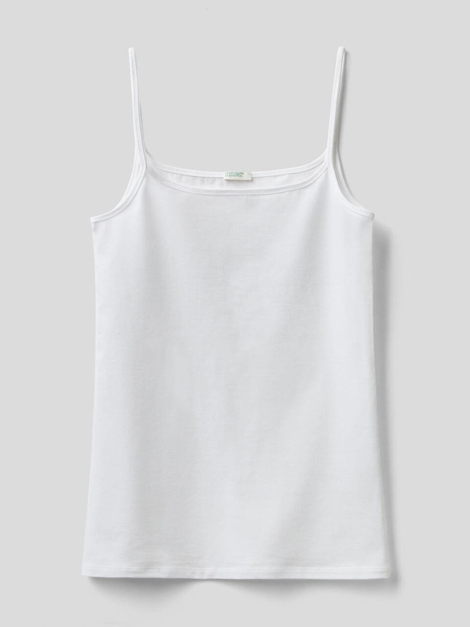 Tank top in stretch cotton image number 1