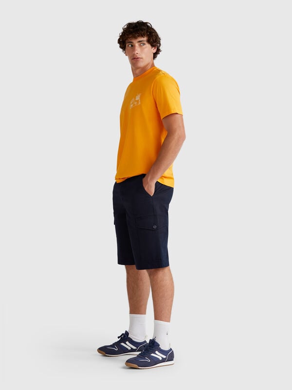 Cargo bermudas in pure cotton Men