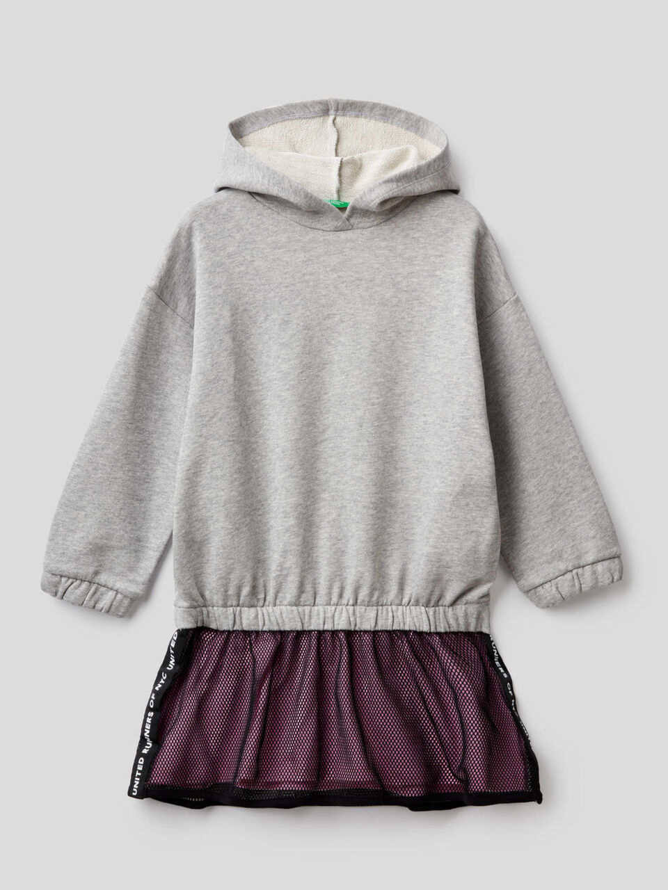 Sweat dress with double layer skirt image number 1