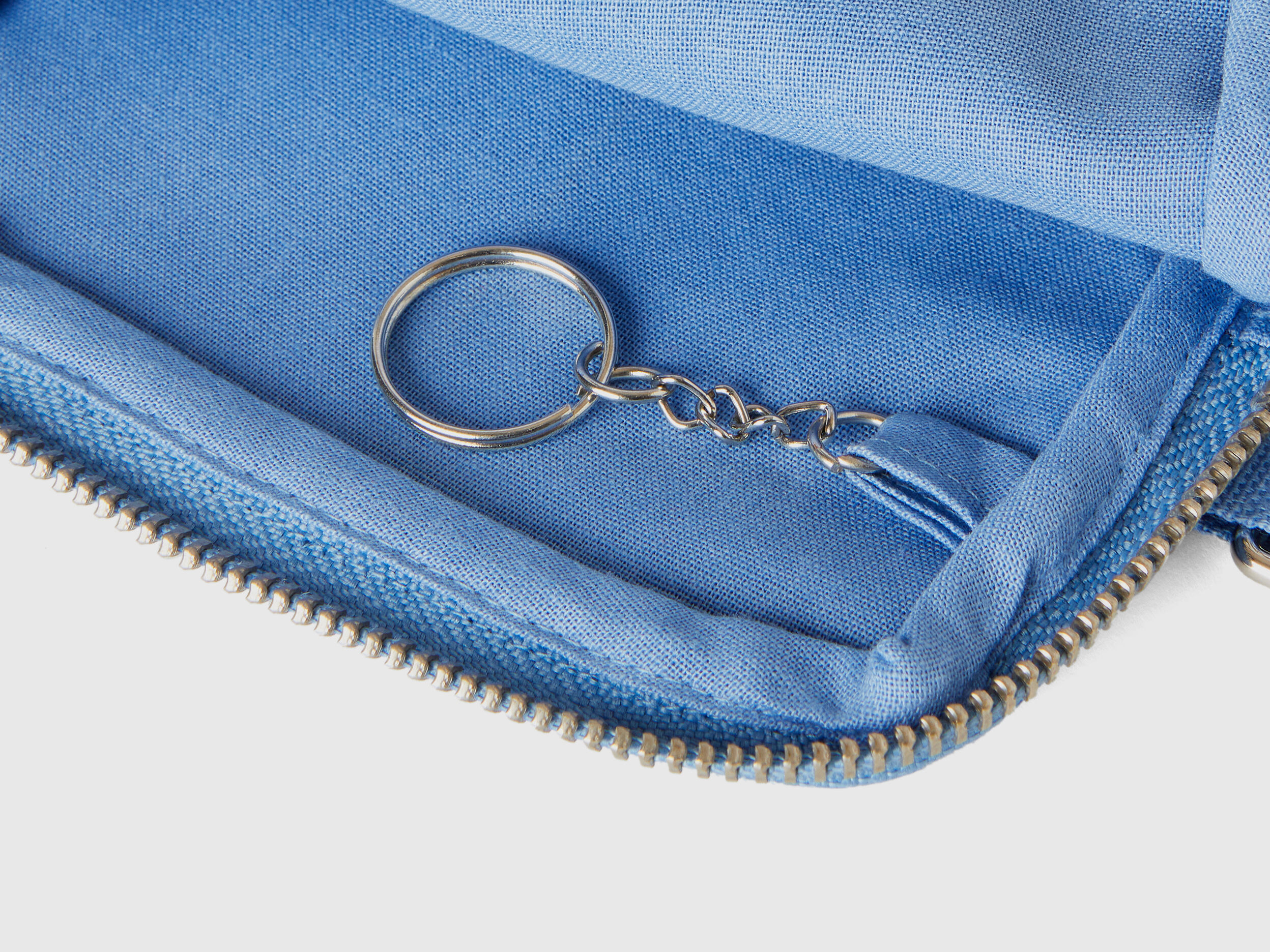 Light blue keychain and coin purse