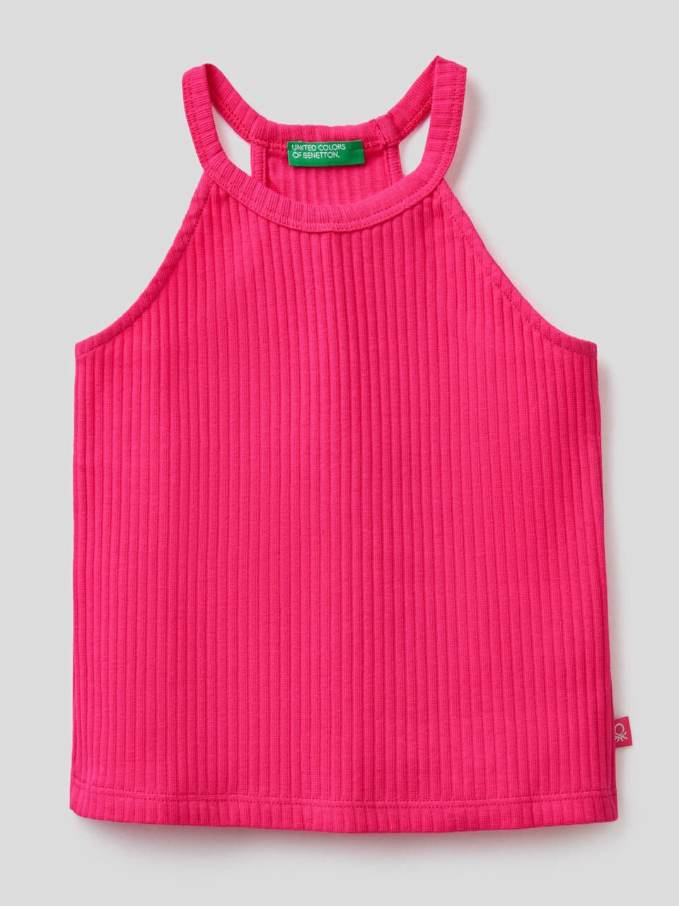Sleeveless top in stretch cotton image number 1