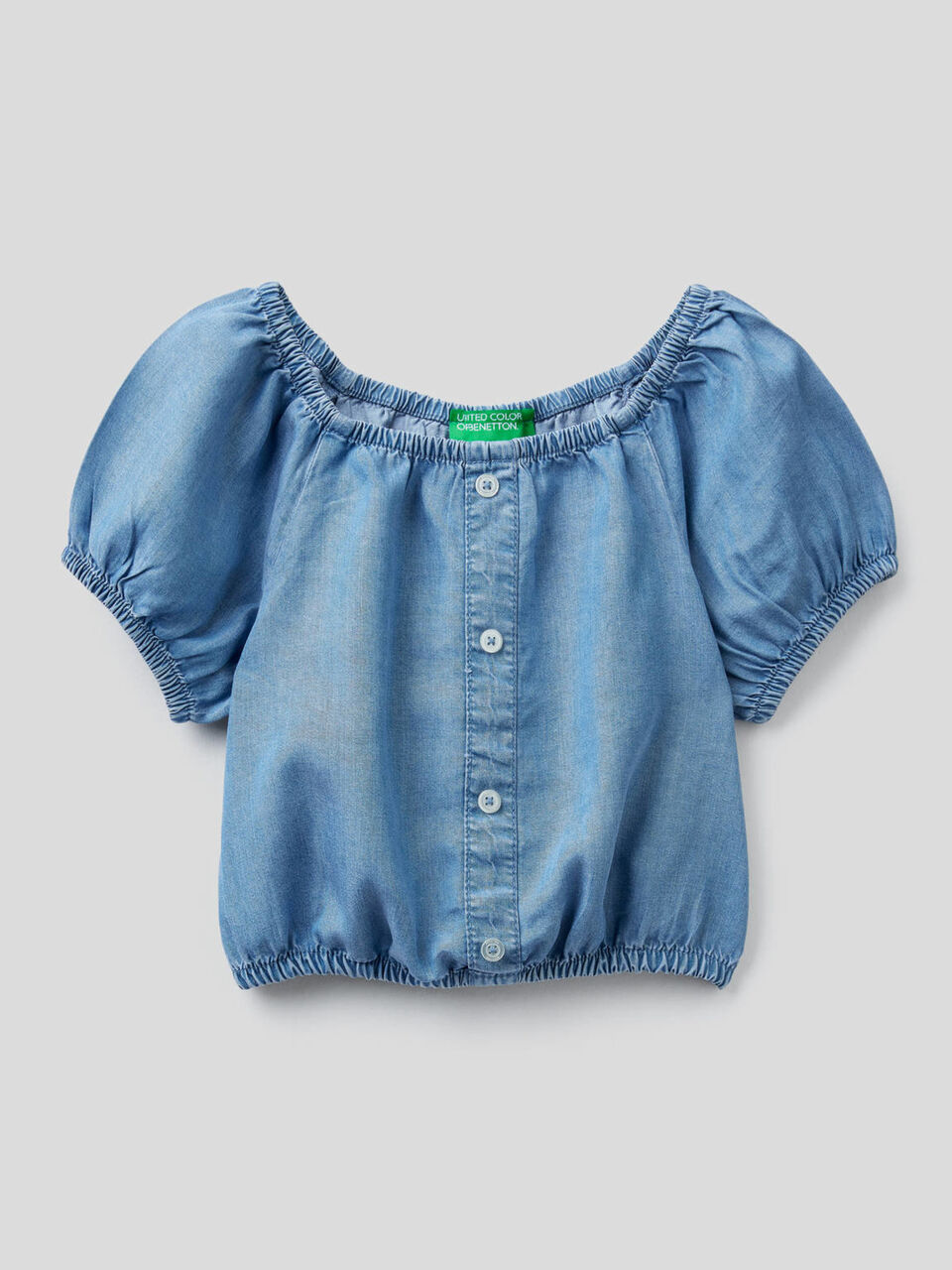 Denim look crop top image number 1