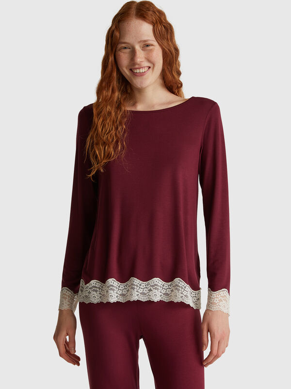 Flowy top with lace Women