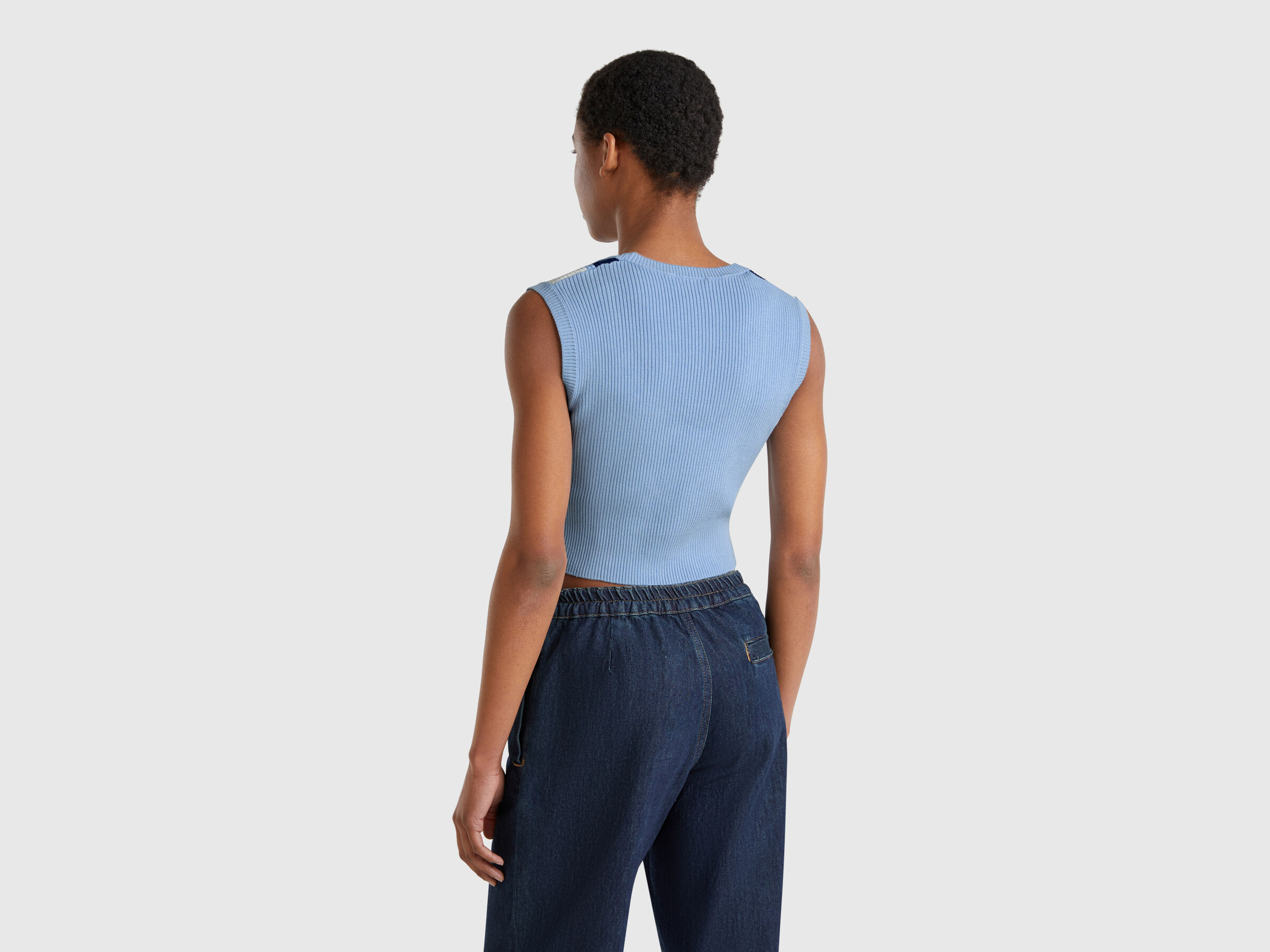 SLEEVELESS SWEATER Women image number 1