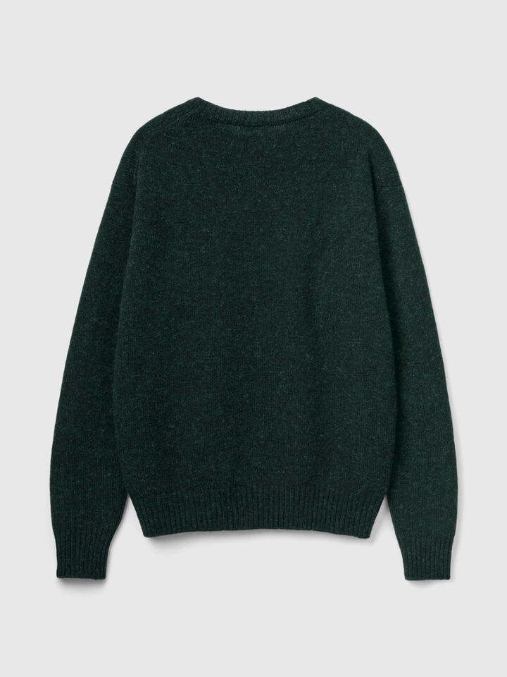 Crew neck sweater in pure Shetland wool image number 2