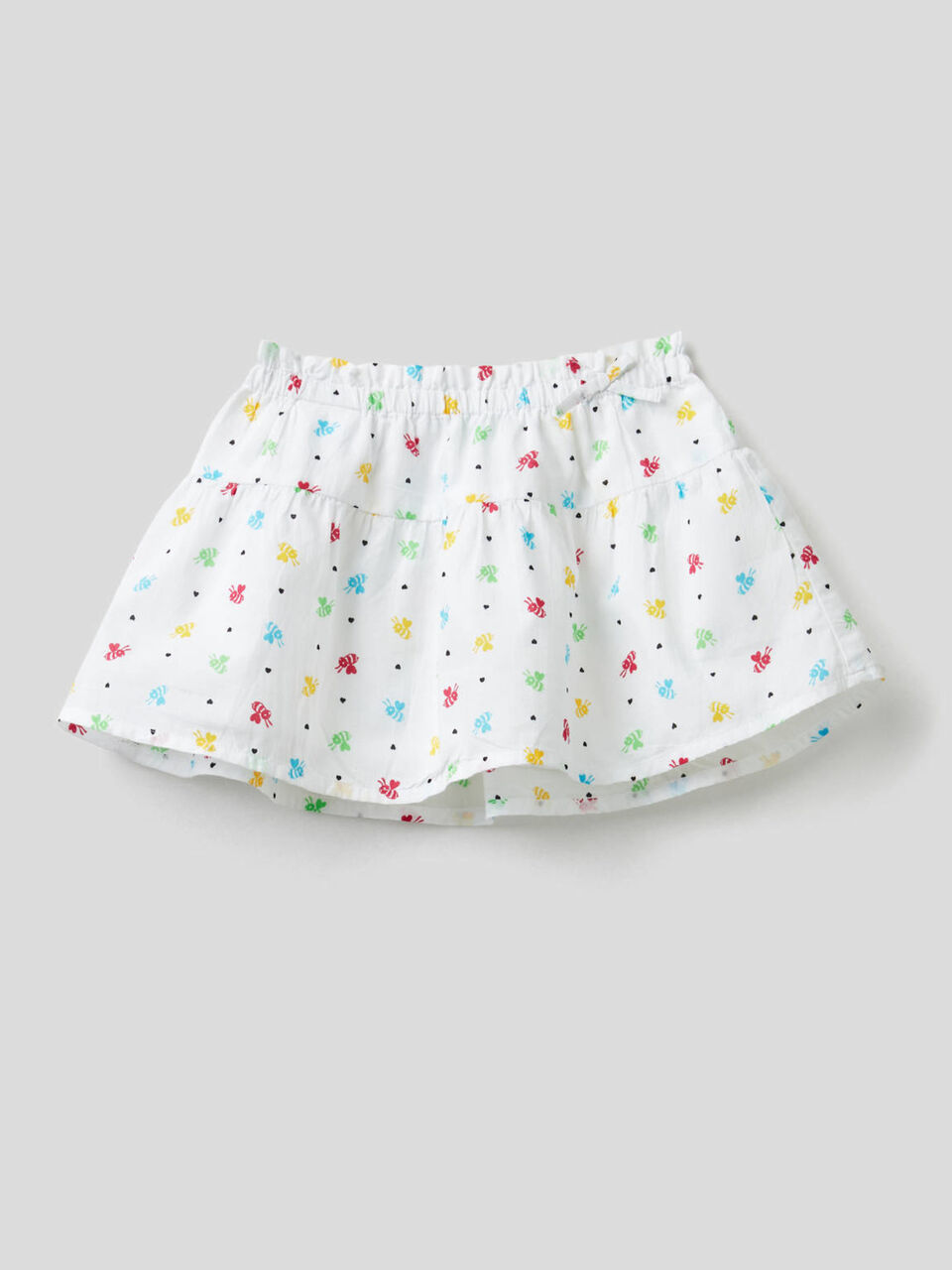 Printed skirt in 100% cotton image number 1