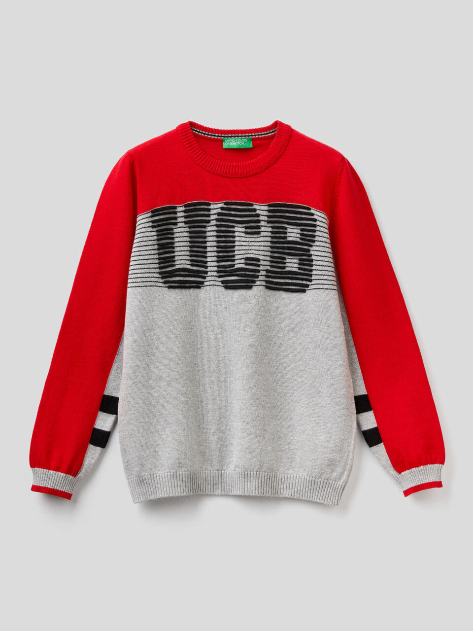 Crew neck sweater with logo image number 1