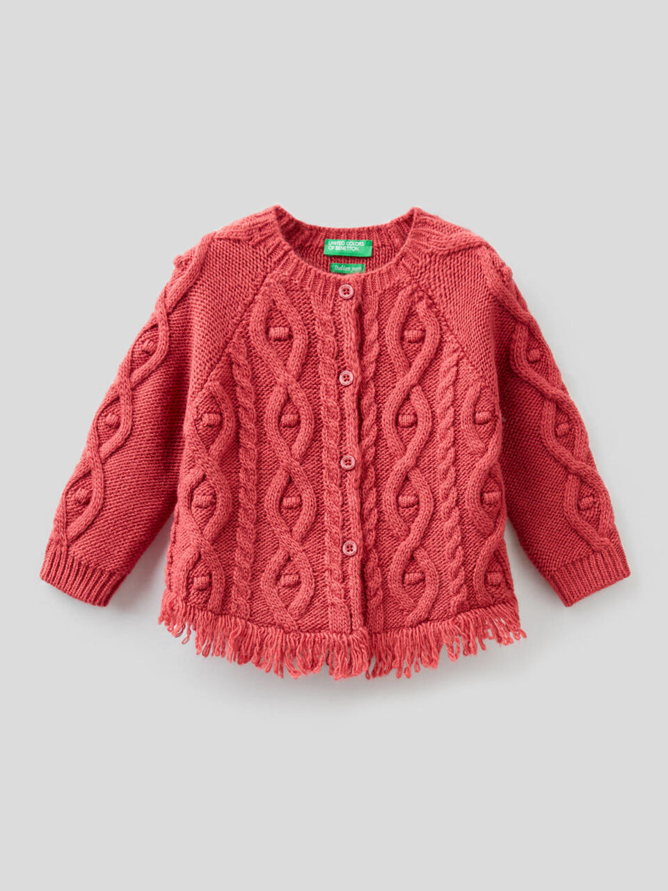 Cardigan with cable knit image number 1