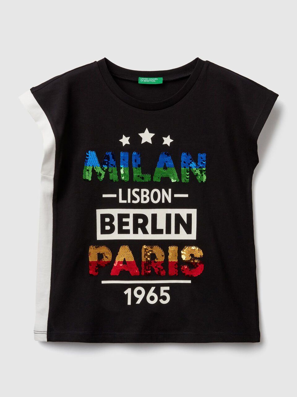 T-shirt with reversible sequins image number 1