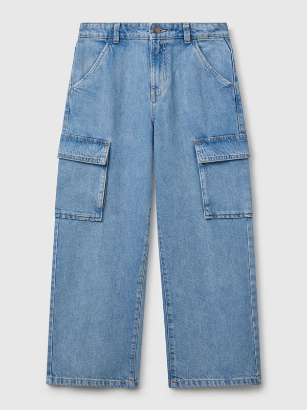 Cargo jeans in 100% cotton Junior Boy