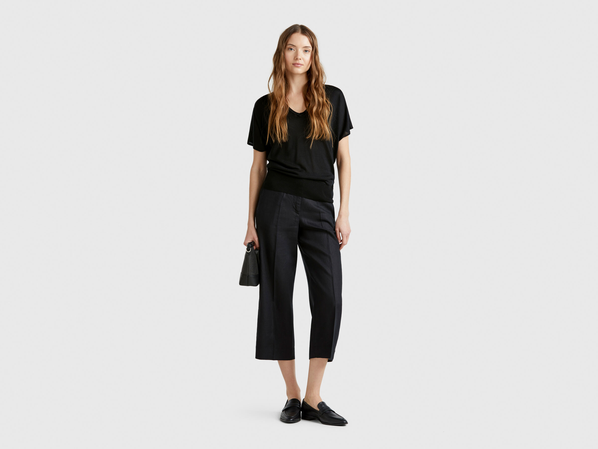 V NECK SWEATER H/S Women image number 2