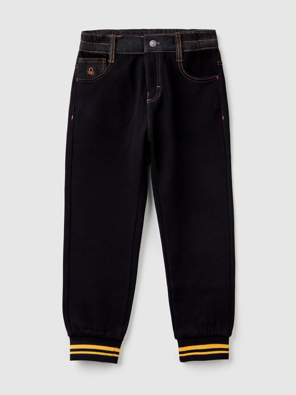 Sweatpants with denim details image number 1