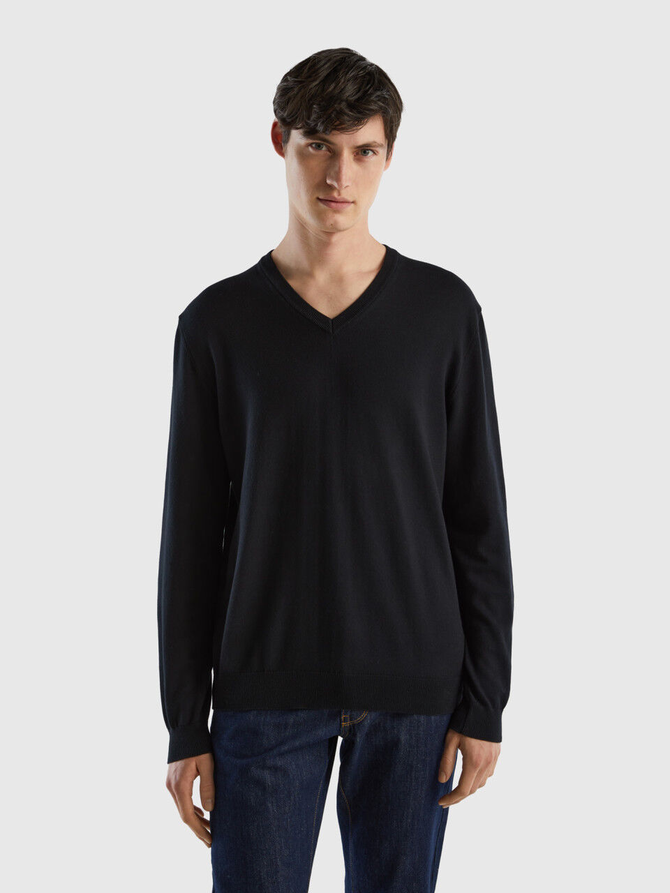 Men s V Neck Sweaters New Collection 2024 Benetton