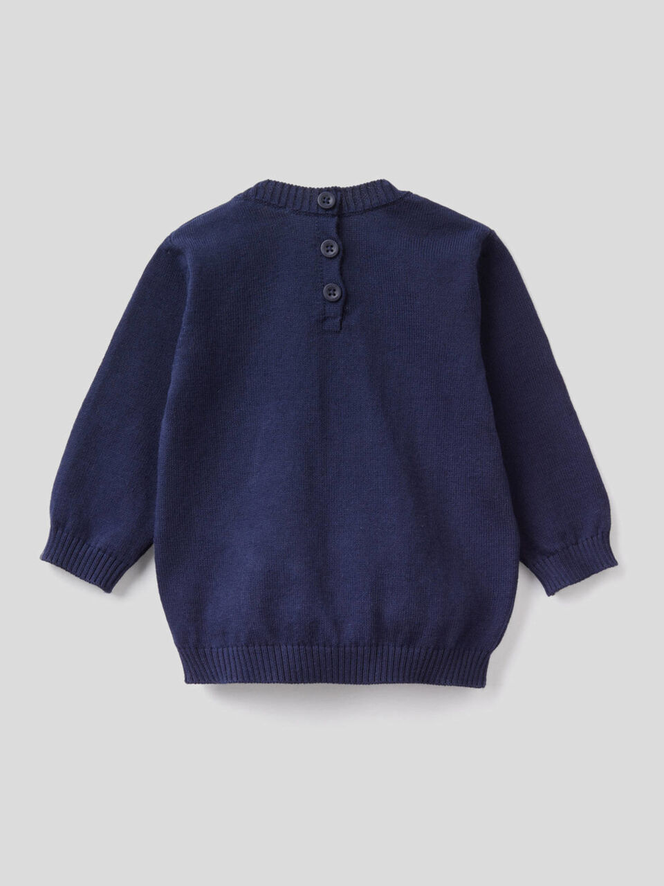 Sweater in 100% cotton with embroidery image number 2