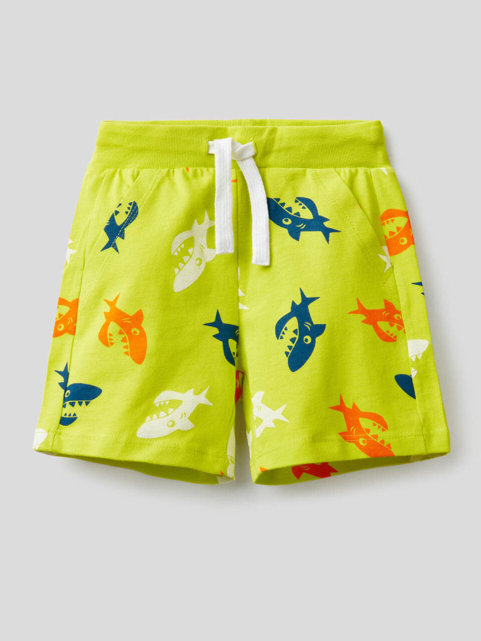Printed shorts in 100% cotton image number 1