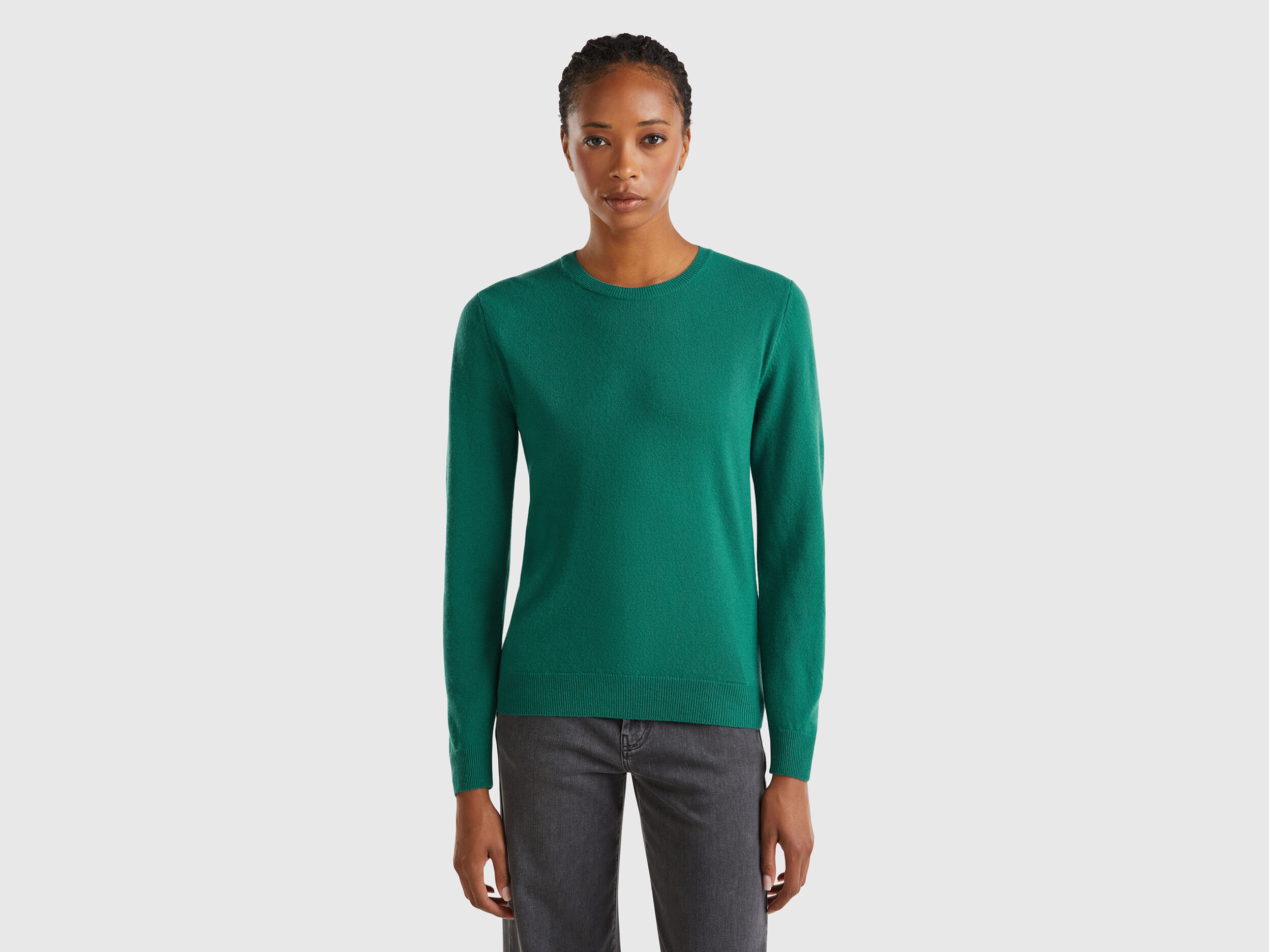Women's wool crew neck sweater top