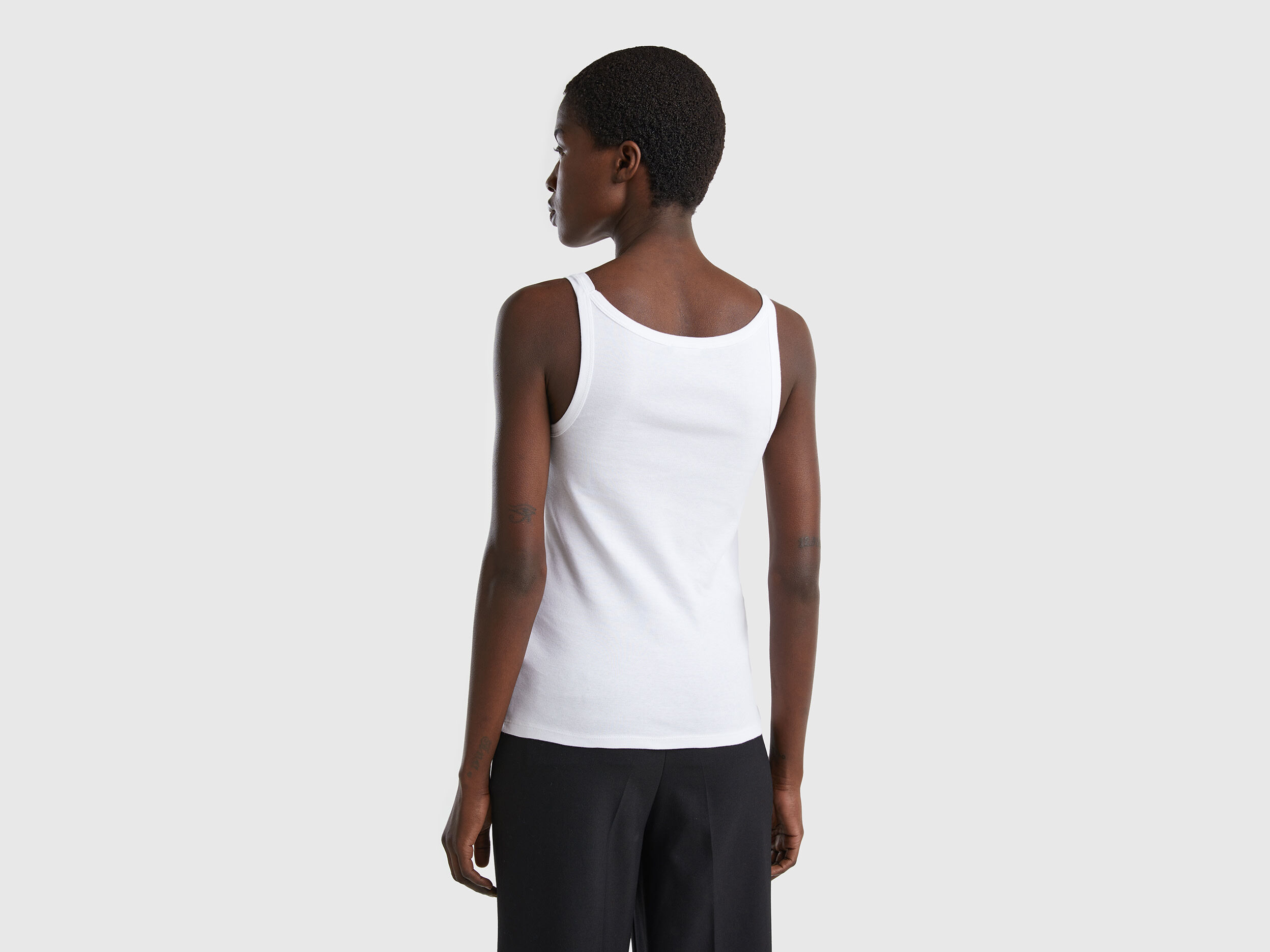 Long white deals tank top