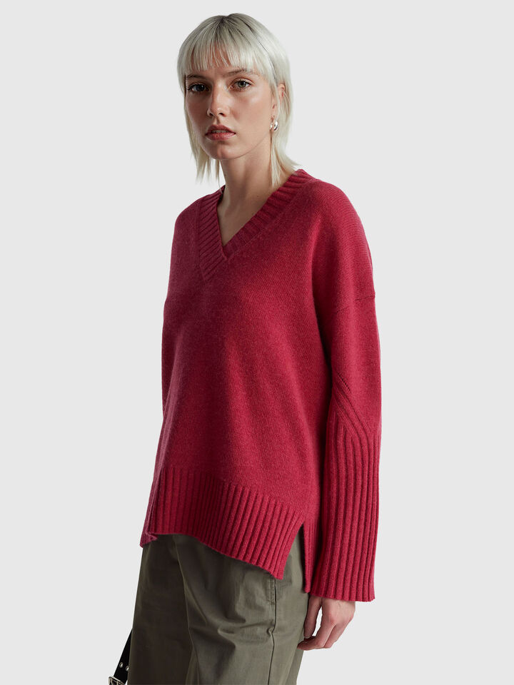 V NECK SWEATER L/S Women