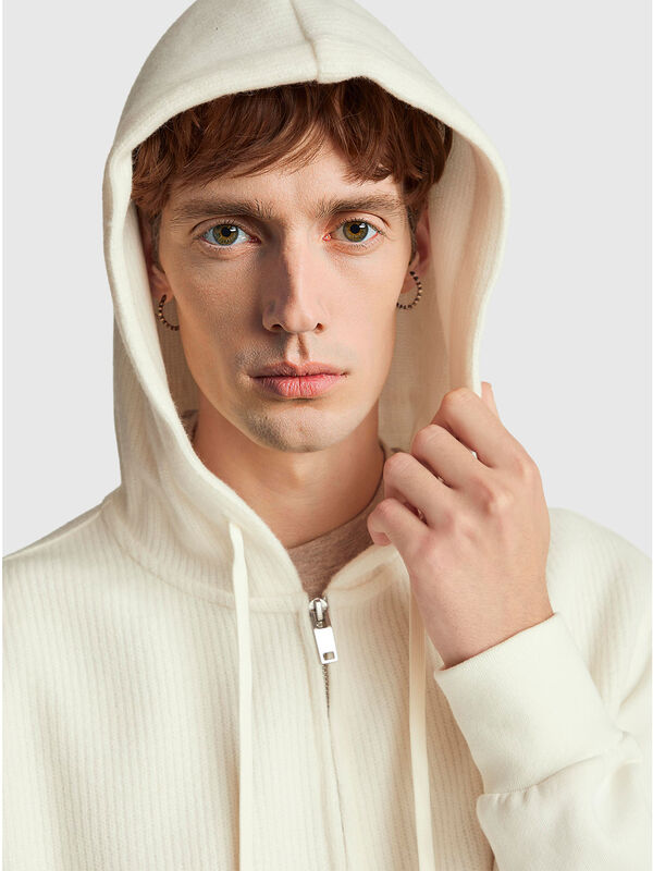 Relaxed fit wool blend sweatshirt Men