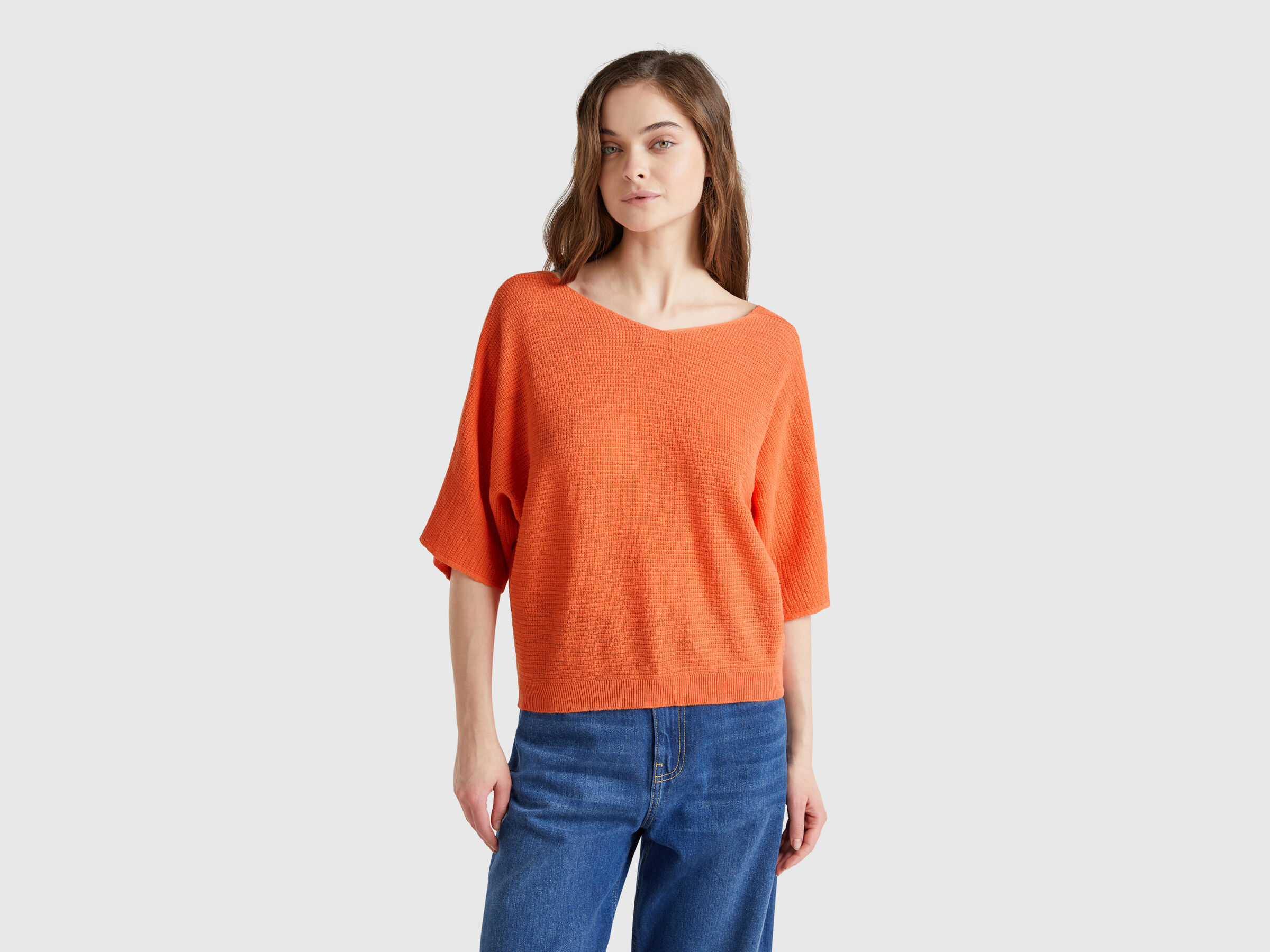 V NECK SWEATER H/S Women image number 1