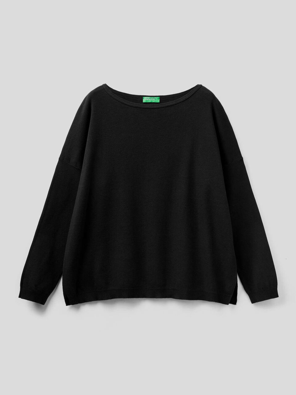 Cotton sweater with round neck image number 1