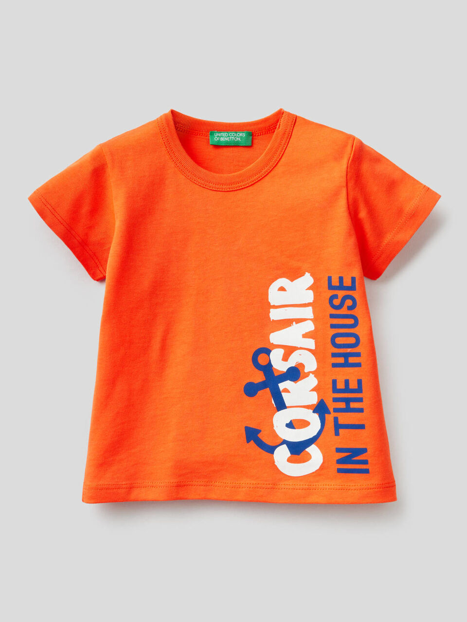 100% cotton t-shirt with maxi print image number 1