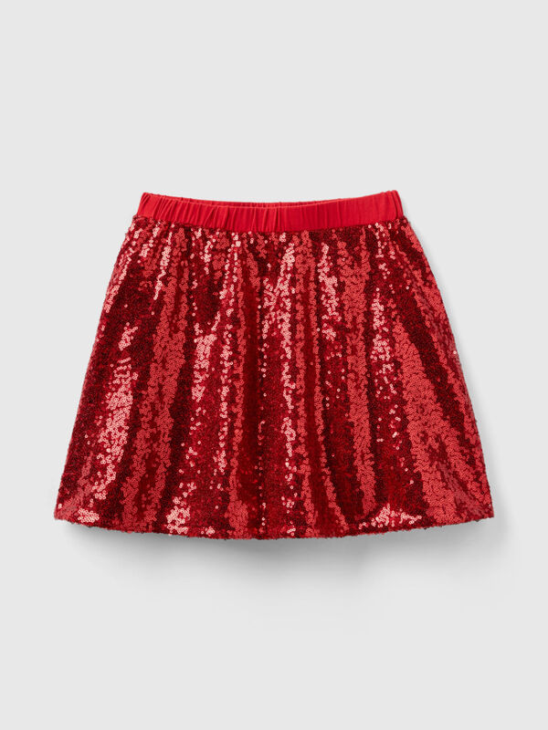Mini skirt with sequins