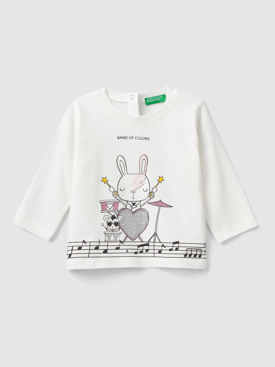 T-shirt with glittery print image number 1