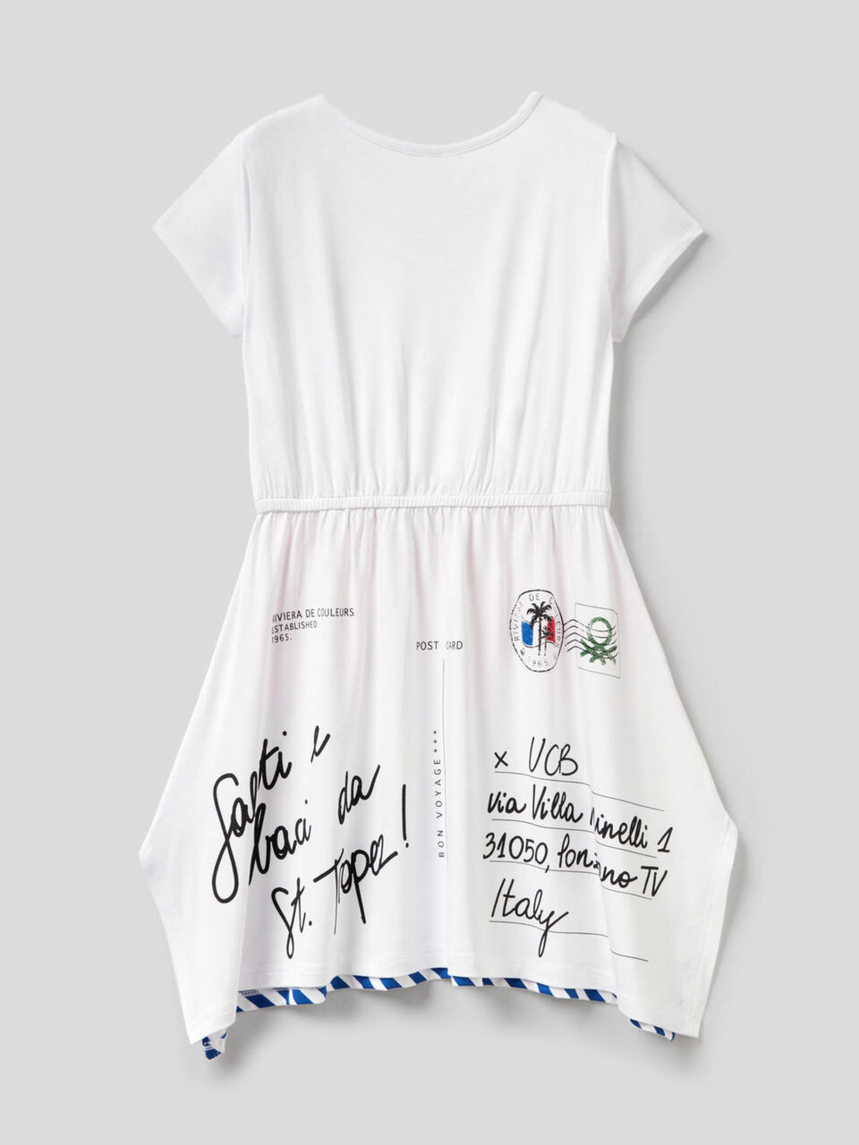 Dress with postcard print image number 2