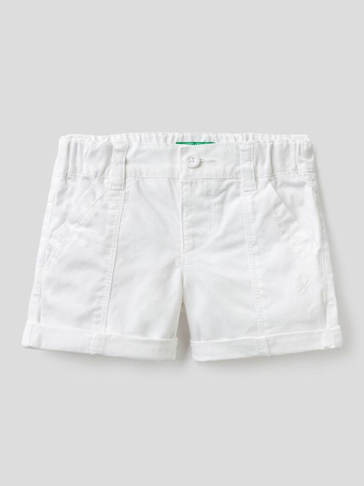 Bermudas in pure cotton canvas Junior Boy