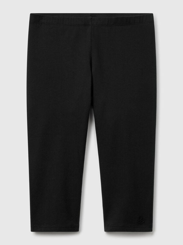 Knee-length stretch cotton leggings Junior Girl