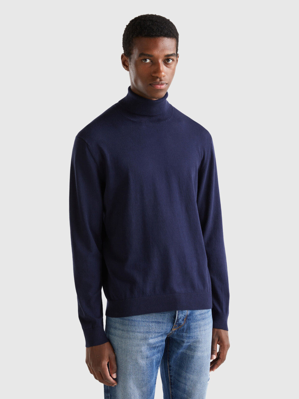 Men's white clearance wool turtleneck sweater