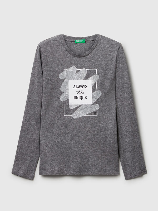 T-shirt with glitter print Junior Girl