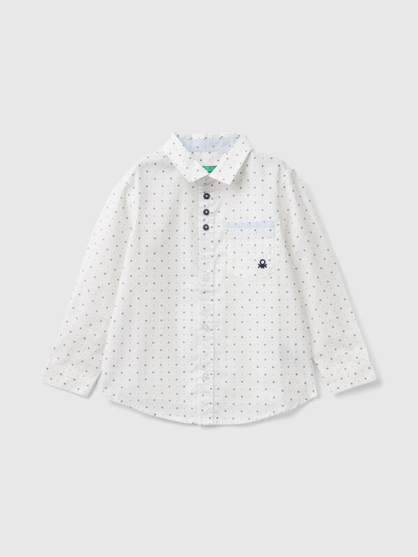 Micro patterned shirt with pocket Junior Boy