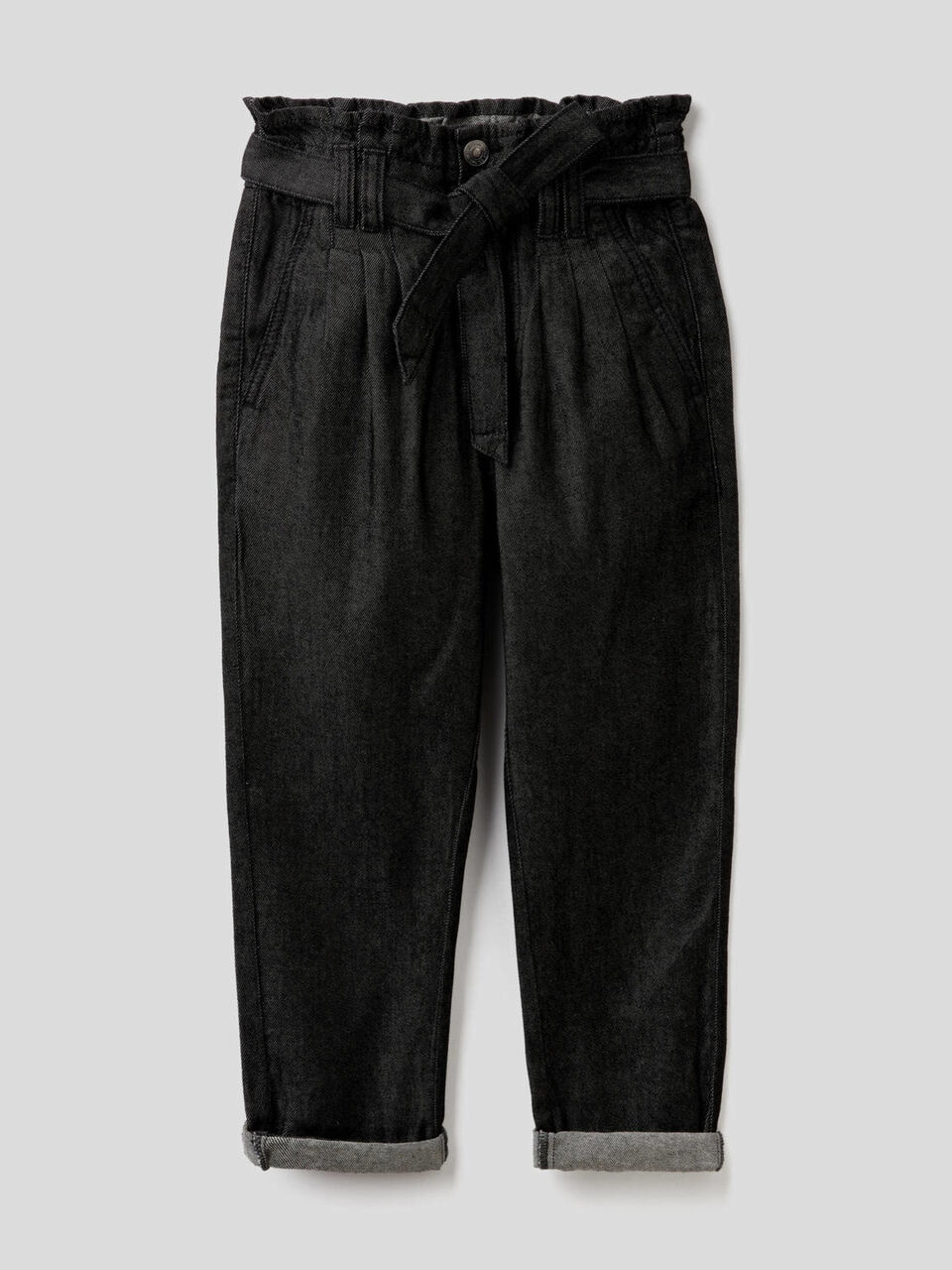 Paperbag jeans in 100% cotton image number 1