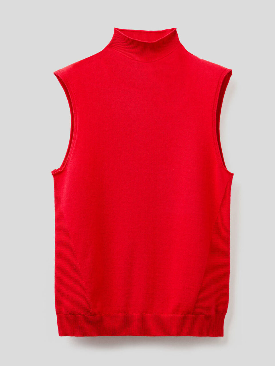 Sleeveless sweater in cashmere blend image number 1