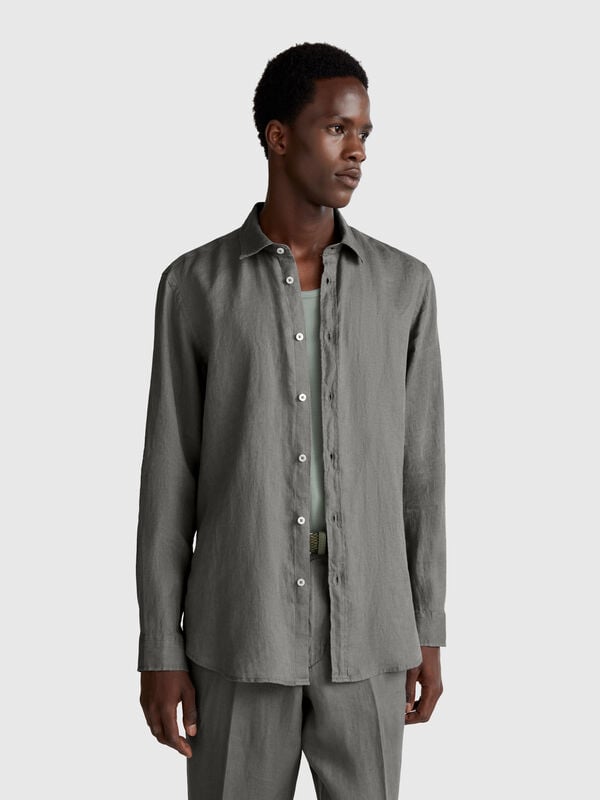 Shirt in pure linen Men