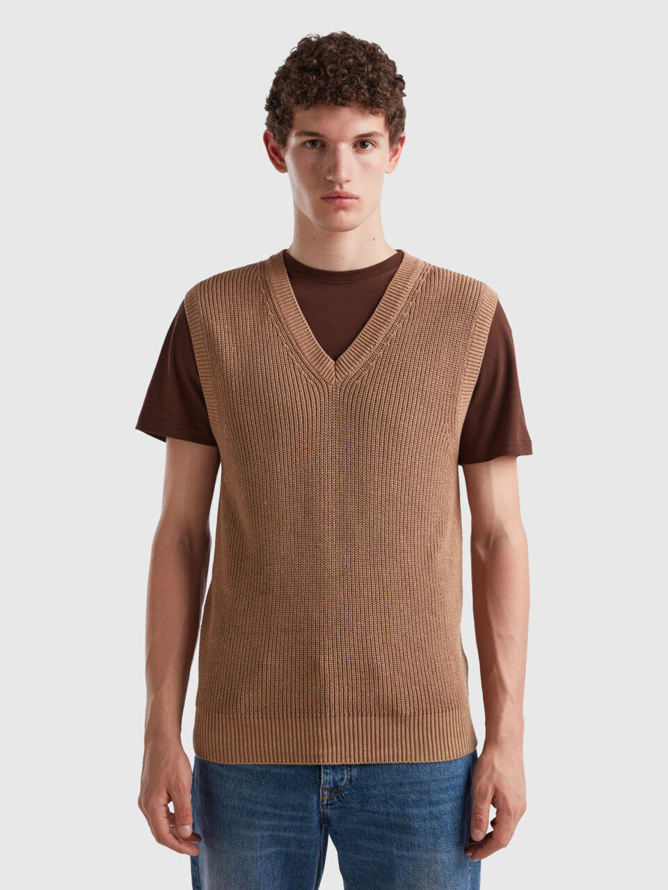 Men's v neck short sleeve deals sweater